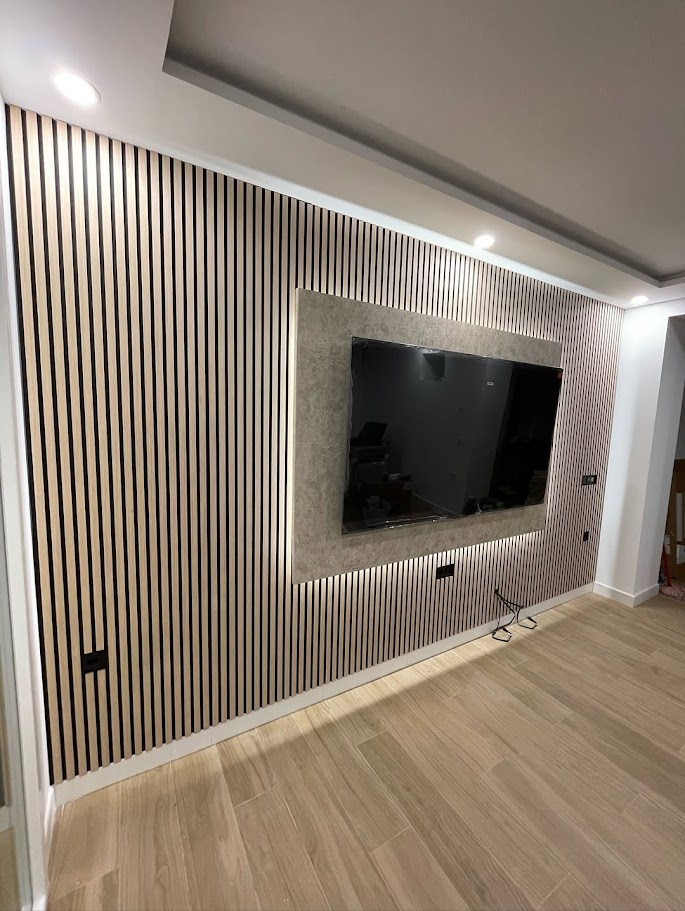 Projeto com acabamentos e revestimentos decorativos